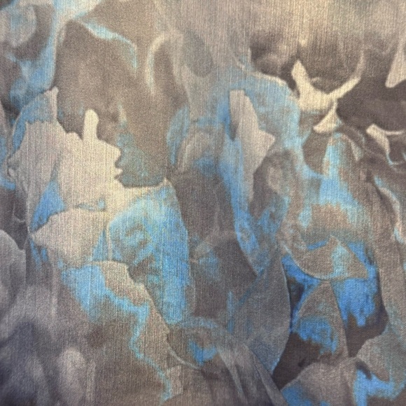 Cream Women’s Blouse M Royal Navy Blue Long Sleeves - Picture 11 of 15